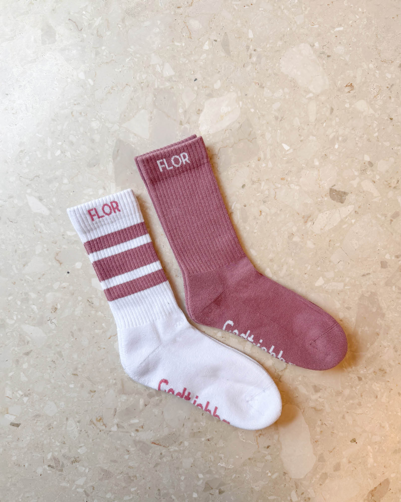 Vår skrytesokk 2-pk - Sokker - Lys rose/Hvit | Flor - 11