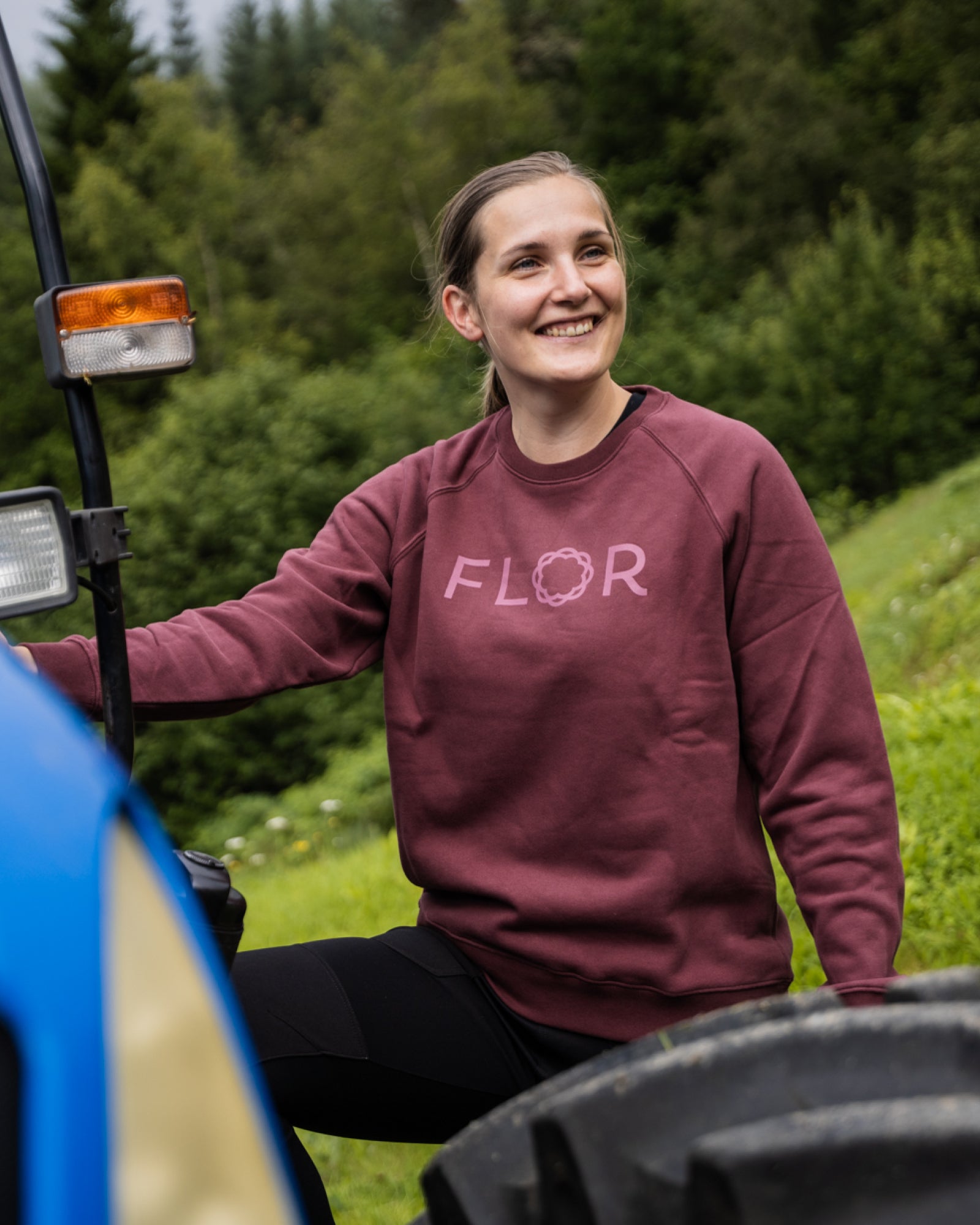 Flor bomullsgenser - Genser - Mørk rose | Flor - 1
