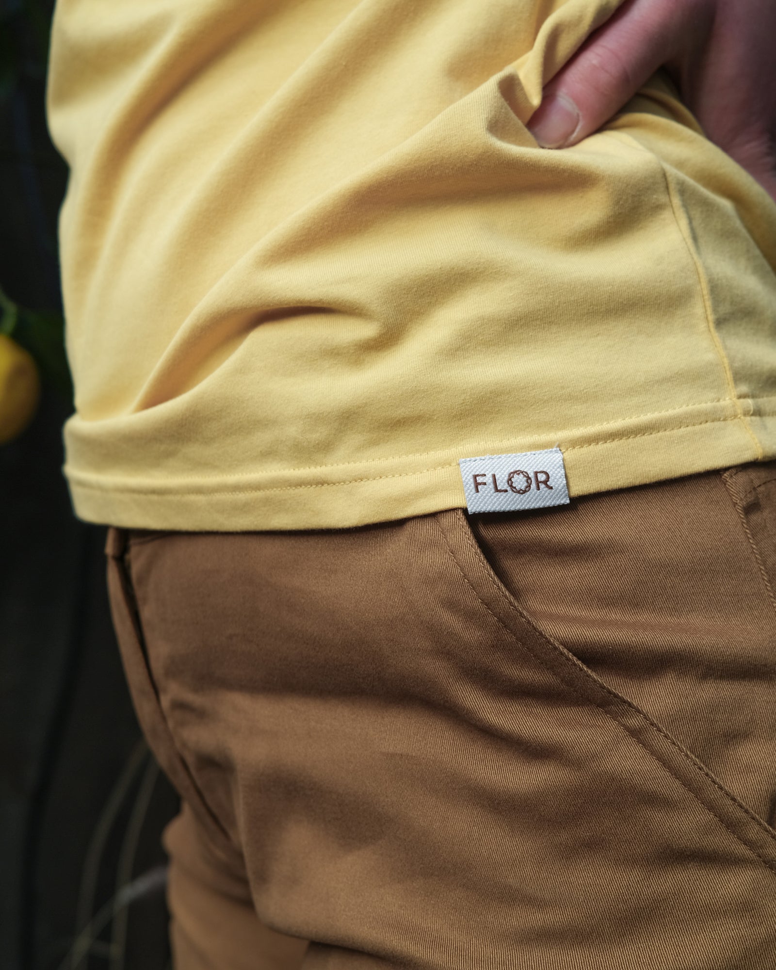 Flor logo t - skjorte - T - skjorte - Strågul | Flor - 5