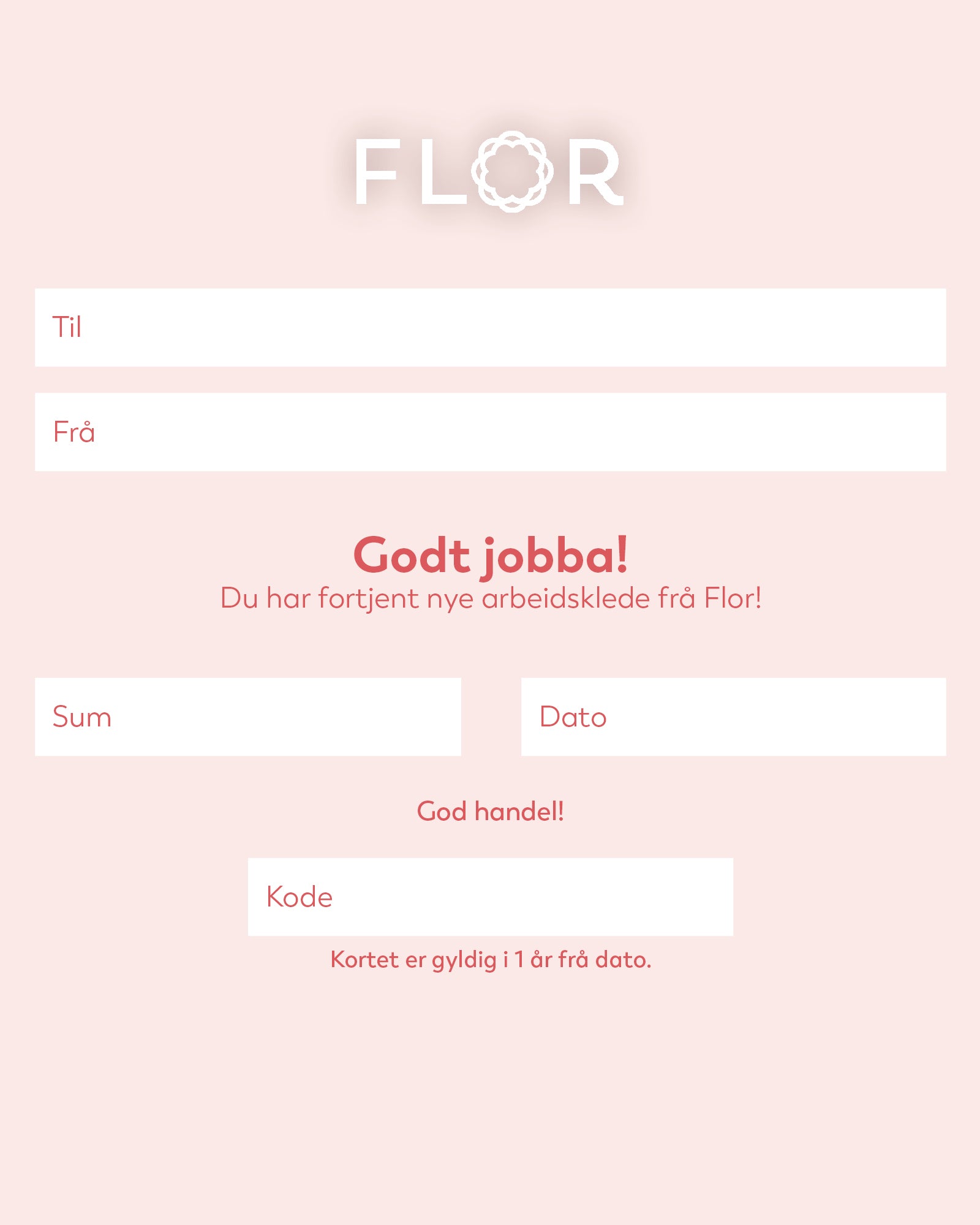 Flor gavekort - den perfekte gaven! - Gift Cards - 500 | Flor - 1