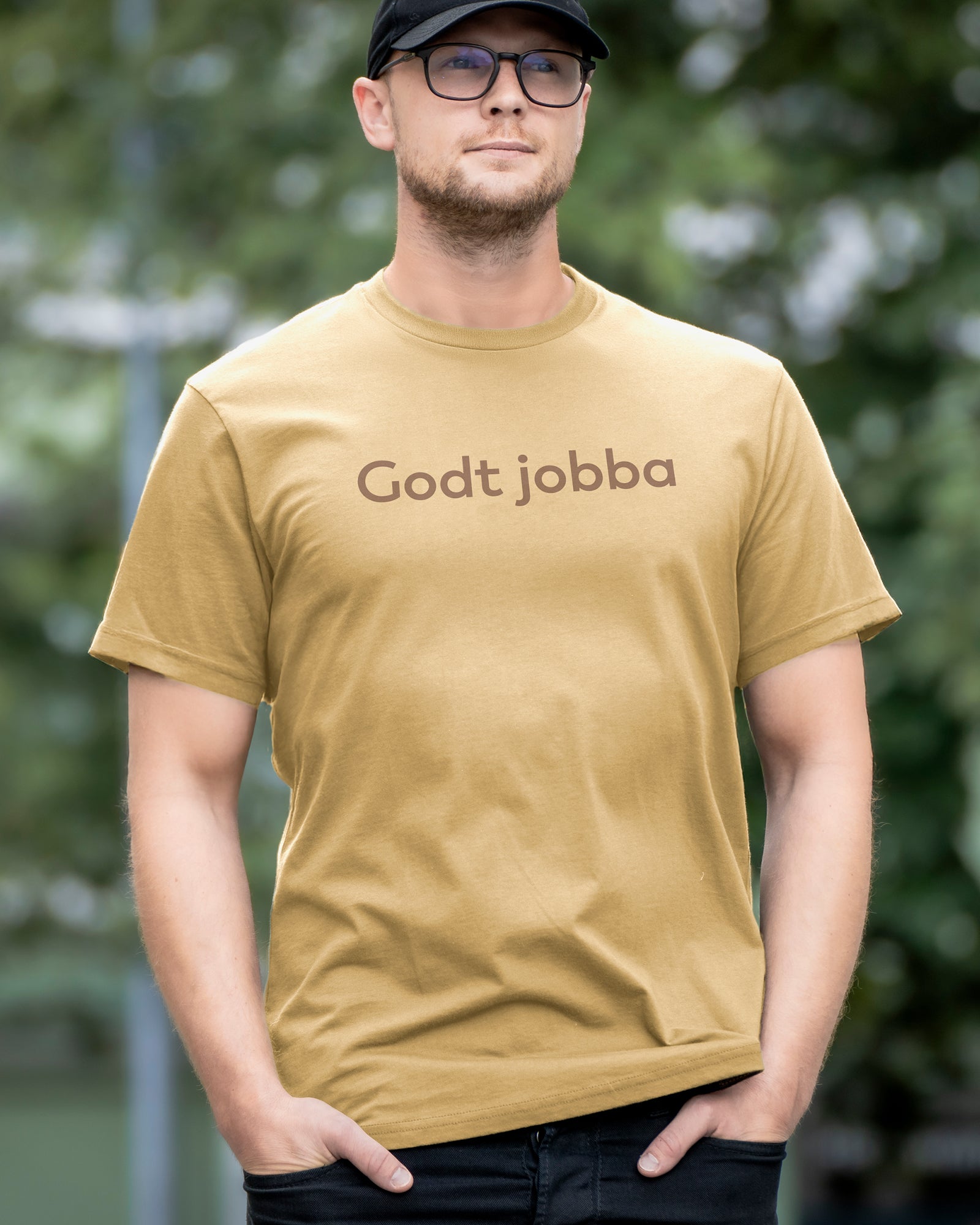 Godt jobba t - skjorte - herre - T - skjorte - Strågul | Flor - 3