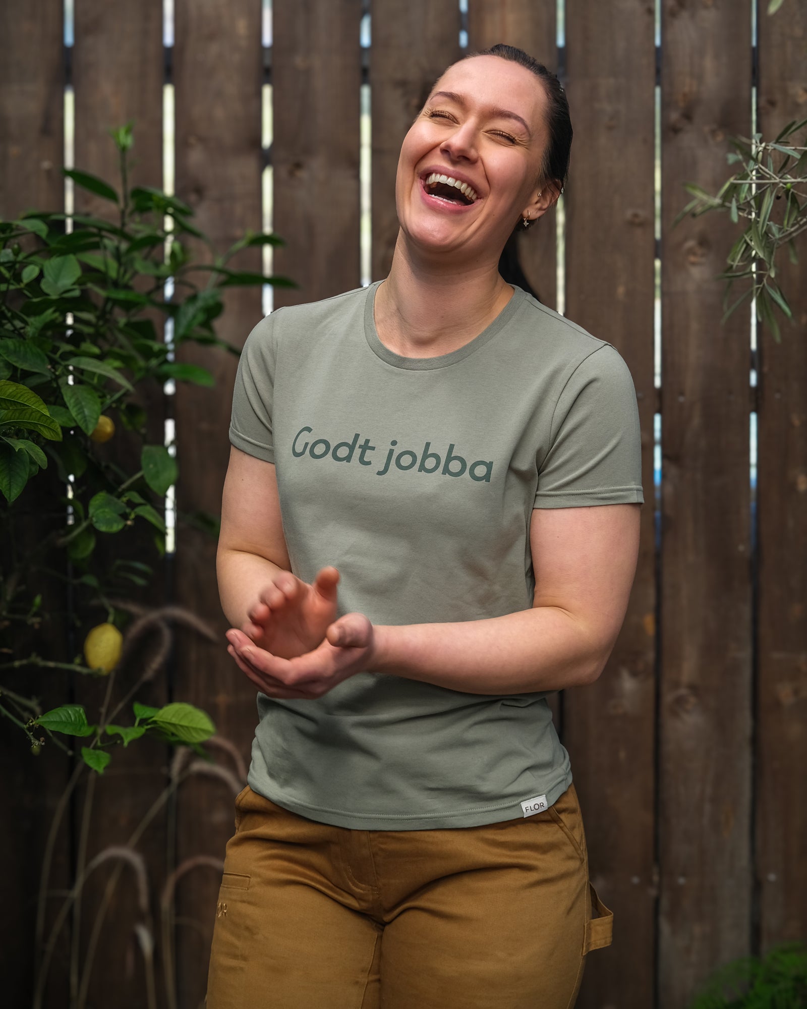 Godt jobba t - skjorte - T - skjorte - Lindegrønn | Flor - 1