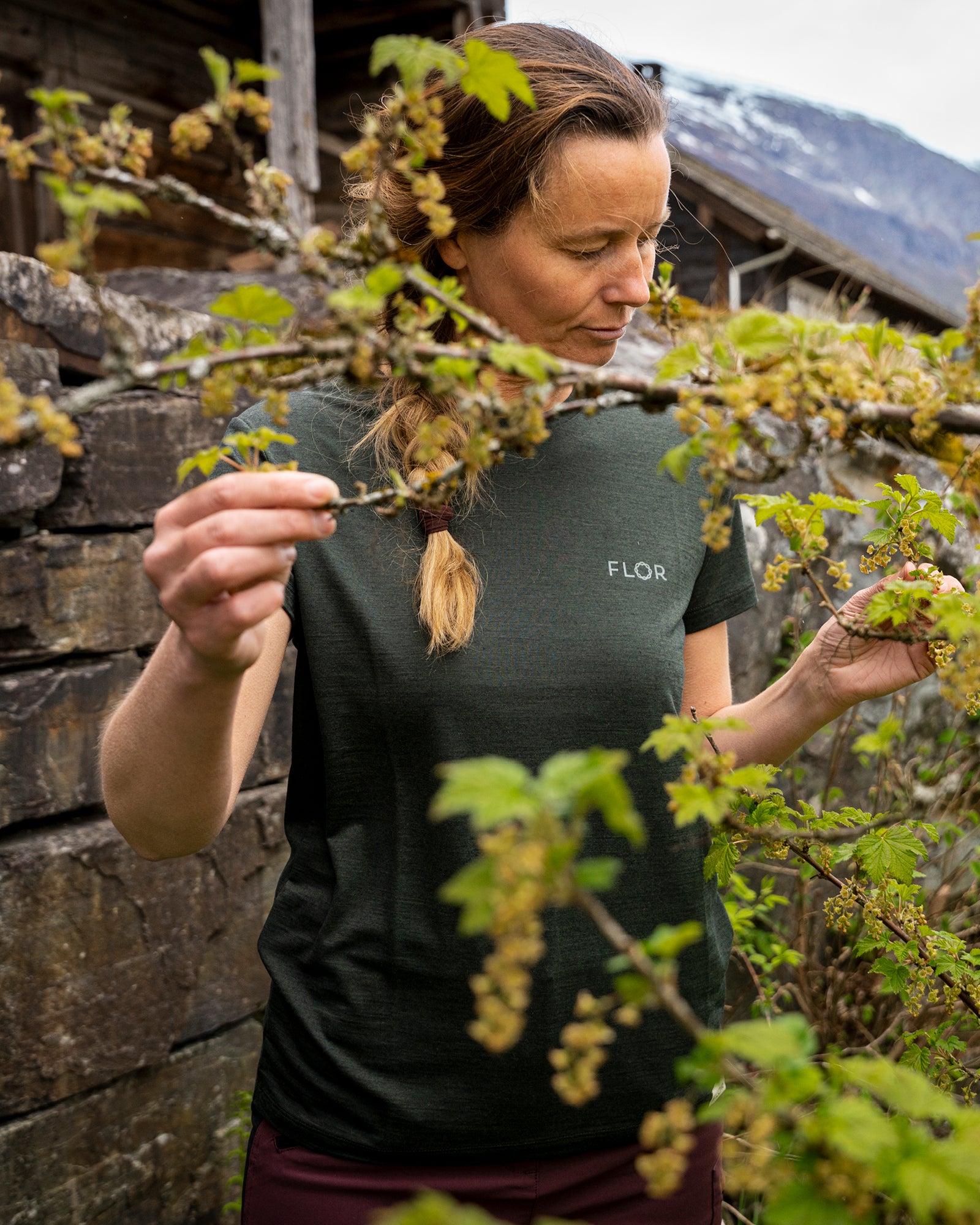 Lett ull t - skjorte - T - skjorte - Grønn | Flor - 7