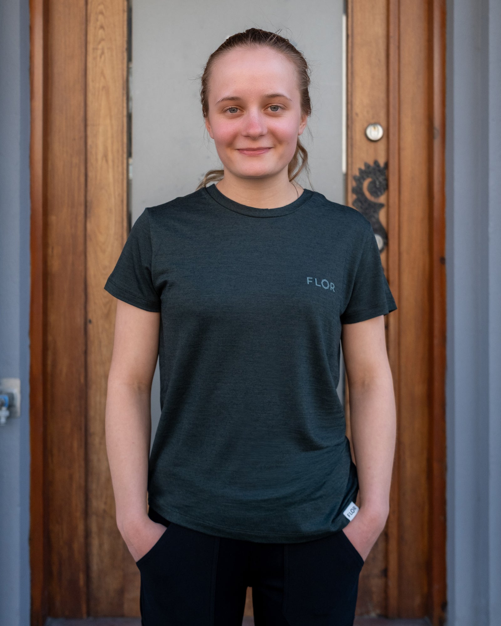 Lett ull t-skjorte - T-skjorte - Grønn - t-skjorte | Flor