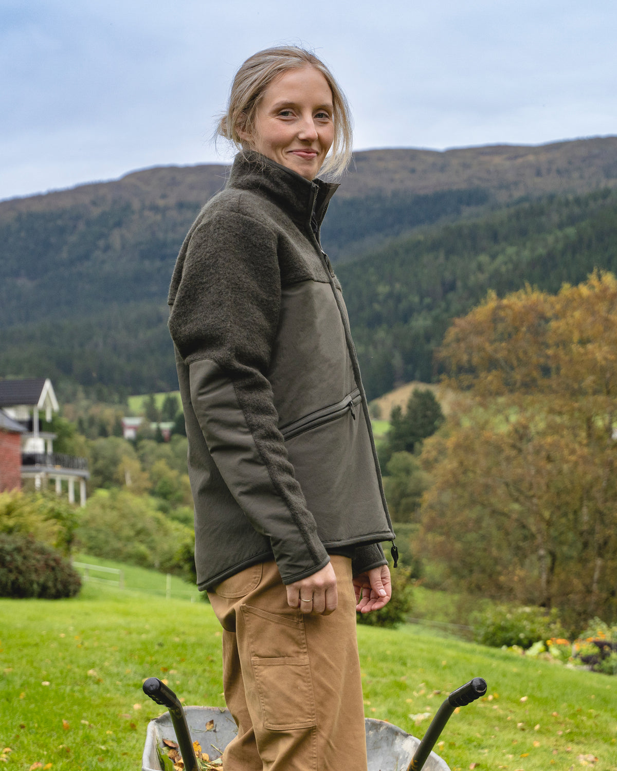 Lun ullfleecejakke - Jakke - Mørk oliven | Flor - 4
