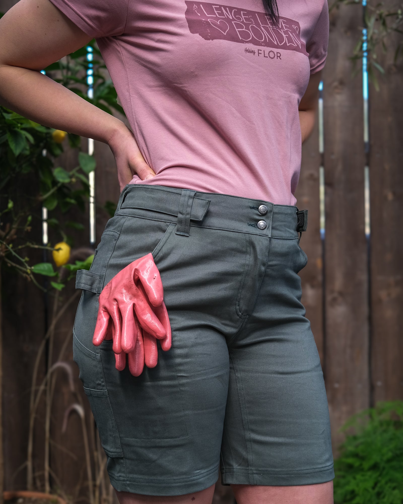 Solskin arbeidsshorts - Shorts - Furugrønn | Flor - 11