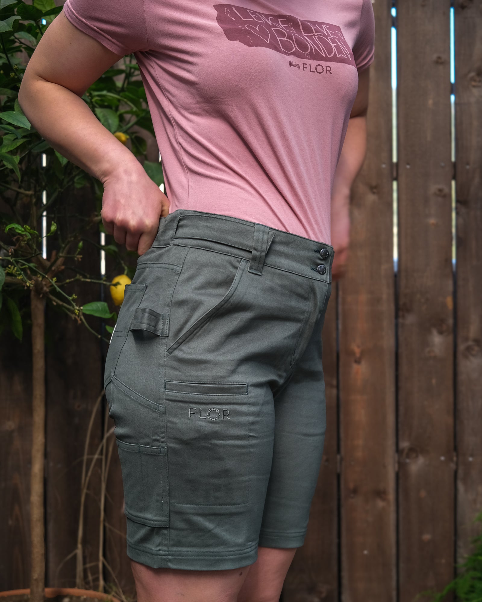 Solskin arbeidsshorts - Shorts - Furugrønn | Flor - 4