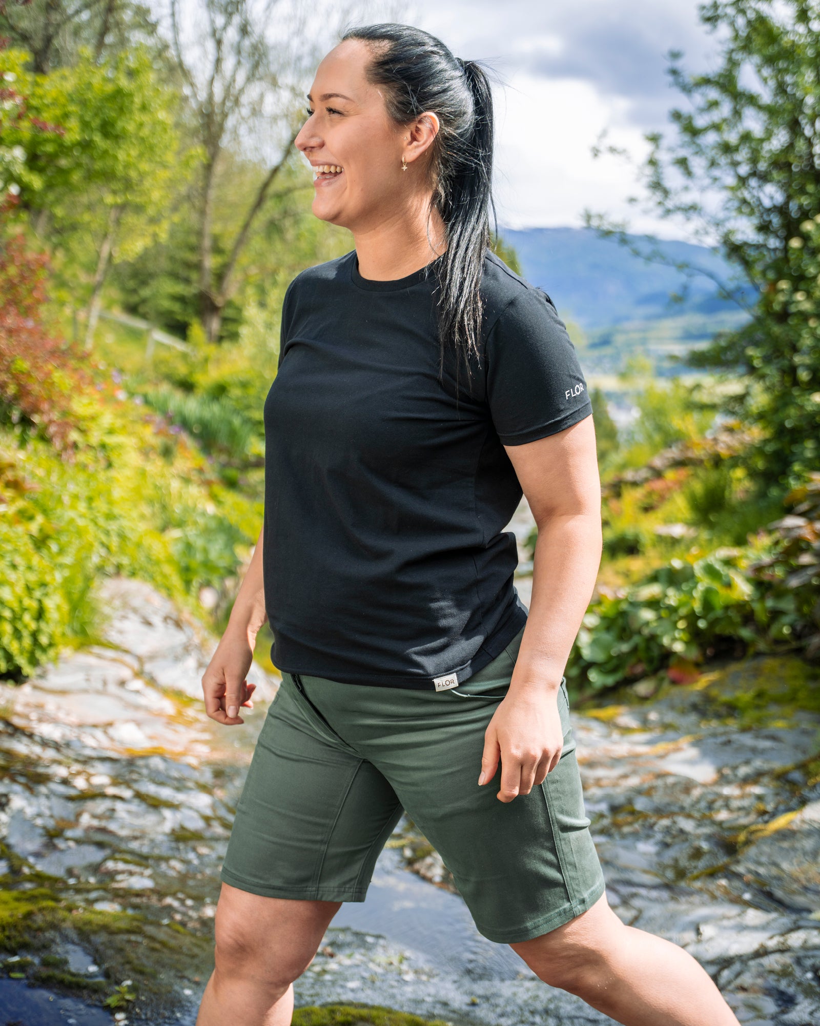 Solskin arbeidsshorts - Shorts - Furugrønn | Flor - 9