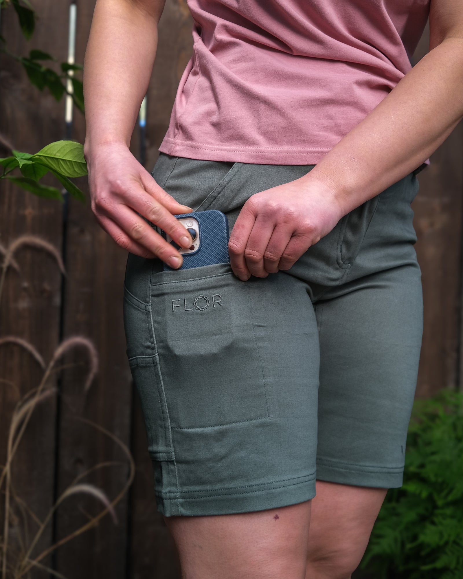 Solskin arbeidsshorts - Shorts - Furugrønn | Flor - 13